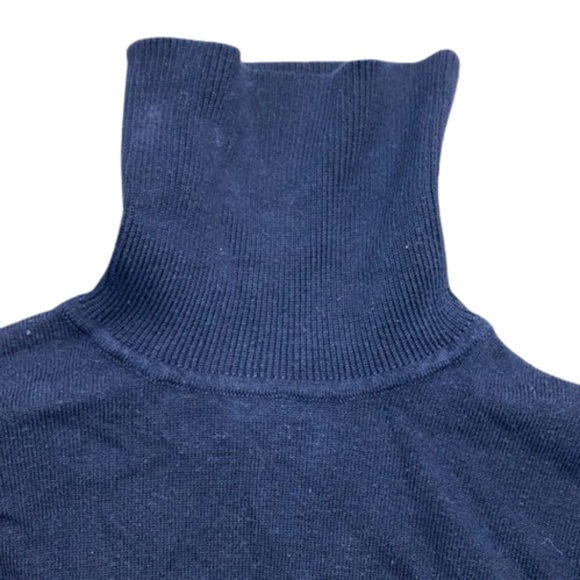Zara Knit Turtleneck Sweater Winter Collection Blue Long Sleeved - Picture 5 of 5